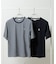 2枚セット ワンポイントロゴ刺繍 2パック半袖Tシャツ