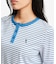 UVカット ピマコットン マリニエール ボーダー ヘンリーネックカットソー 長袖Tシャツ