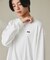 オーガニックコットン オーバーサイズ ワンポイントシリコンバッジロゴ ロングスリーブTシャツ