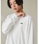 オーガニックコットン オーバーサイズ ワンポイントシリコンバッジロゴ ロングスリーブTシャツ