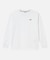 オーガニックコットン オーバーサイズ ワンポイントシリコンバッジロゴ ロングスリーブTシャツ