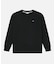 オーガニックコットン オーバーサイズ ワンポイントシリコンバッジロゴ ロングスリーブTシャツ