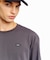 オーガニックコットン オーバーサイズ ワンポイントシリコンバッジロゴ ロングスリーブTシャツ