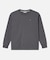 オーガニックコットン オーバーサイズ ワンポイントシリコンバッジロゴ ロングスリーブTシャツ
