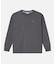 オーガニックコットン オーバーサイズ ワンポイントシリコンバッジロゴ ロングスリーブTシャツ
