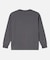 オーガニックコットン オーバーサイズ ワンポイントシリコンバッジロゴ ロングスリーブTシャツ