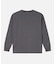 オーガニックコットン オーバーサイズ ワンポイントシリコンバッジロゴ ロングスリーブTシャツ