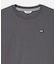 オーガニックコットン オーバーサイズ ワンポイントシリコンバッジロゴ ロングスリーブTシャツ