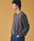 オーガニックコットン オーバーサイズ ワンポイントシリコンバッジロゴ ロングスリーブTシャツ