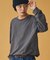 オーガニックコットン オーバーサイズ ワンポイントシリコンバッジロゴ ロングスリーブTシャツ