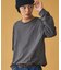 オーガニックコットン オーバーサイズ ワンポイントシリコンバッジロゴ ロングスリーブTシャツ