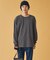 オーガニックコットン オーバーサイズ ワンポイントシリコンバッジロゴ ロングスリーブTシャツ