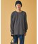 オーガニックコットン オーバーサイズ ワンポイントシリコンバッジロゴ ロングスリーブTシャツ