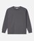 オーガニックコットン オーバーサイズ ワンポイントシリコンバッジロゴ ロングスリーブTシャツ