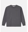 オーガニックコットン オーバーサイズ ワンポイントシリコンバッジロゴ ロングスリーブTシャツ