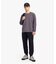 オーガニックコットン オーバーサイズ ワンポイントシリコンバッジロゴ ロングスリーブTシャツ