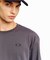 オーガニックコットン オーバーサイズ ワンポイントシリコンバッジロゴ ロングスリーブTシャツ