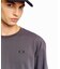 オーガニックコットン オーバーサイズ ワンポイントシリコンバッジロゴ ロングスリーブTシャツ