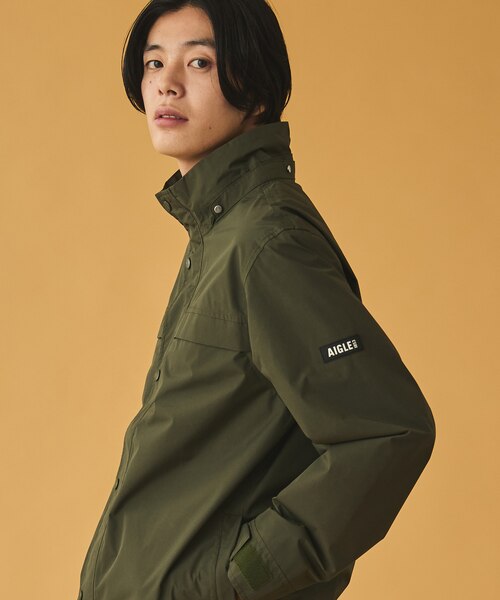 KOMINE　MOTORHENO 防水フード付きジャケット オリーブグリーン GORE-TEX ゴアテックス 防風 防水 透湿 2レイヤー フーデッド