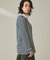 ストライプ  ボートネック ロングスリーブTシャツ