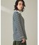 ストライプ  ボートネック ロングスリーブTシャツ