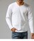 【MEN'S】ヘビーワッフルVネック長袖PO