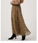 LEOPARD PLEATS FLARED SKIRT