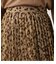 LEOPARD PLEATS FLARED SKIRT