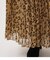 LEOPARD PLEATS FLARED SKIRT