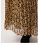LEOPARD PLEATS FLARED SKIRT