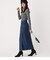 FRONT BUTTON DENIM LONG SKIRT