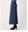 FRONT BUTTON DENIM LONG SKIRT
