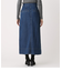 FRONT BUTTON DENIM LONG SKIRT