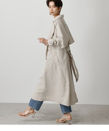 SINGLE FLAP TRENCH COAT