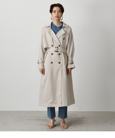 SINGLE FLAP TRENCH COAT