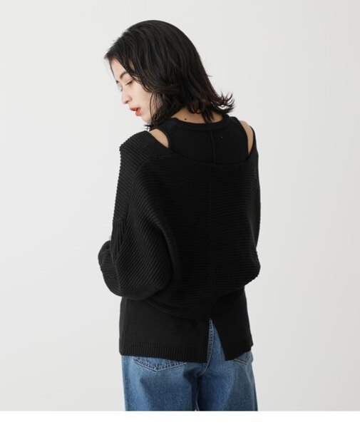 FRONT TWIST KNIT TOPS