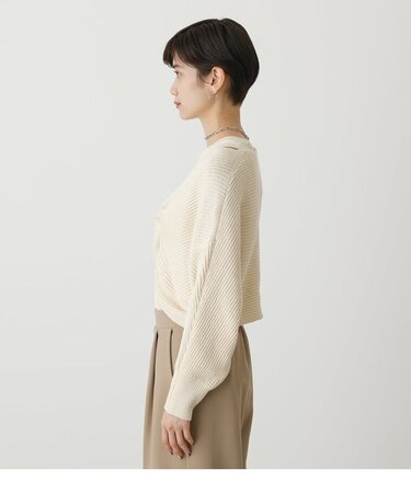 FRONT TWIST KNIT TOPS