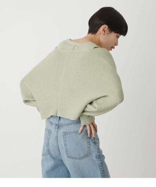 FRONT TWIST KNIT TOPS