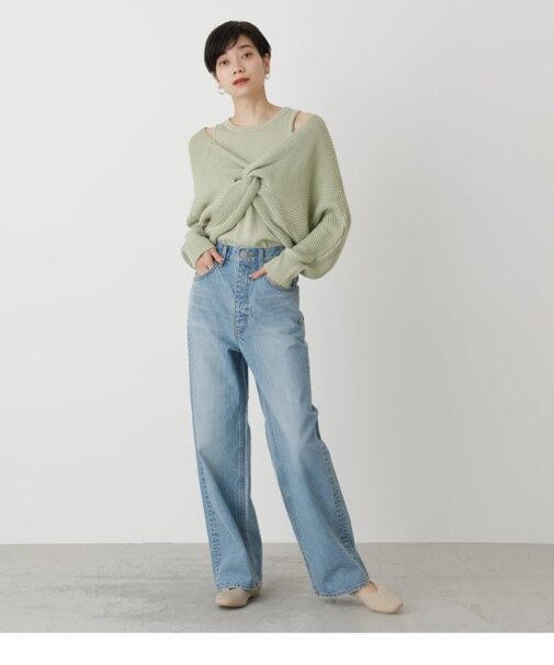 FRONT TWIST KNIT TOPS