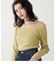 ASYMMETRY NECK L／S KNIT TOPS