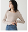 ASYMMETRY NECK L／S KNIT TOPS