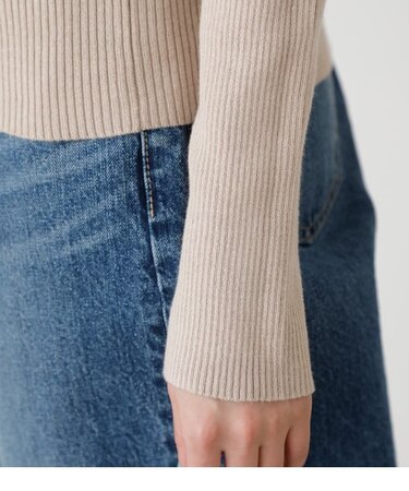 ASYMMETRY NECK L／S KNIT TOPS