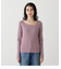 ASYMMETRY NECK L／S KNIT TOPS