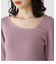 ASYMMETRY NECK L／S KNIT TOPS