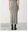 BUTTON RIB TIGHT KNIT SKIRT