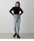 HI-WAIST BUTTON DENIM SKINNY２