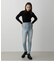 HI-WAIST BUTTON DENIM SKINNY２