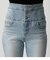 HI-WAIST BUTTON DENIM SKINNY２