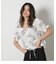 FRONT GATHER FLOWER BLOUSE