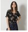 FRONT GATHER FLOWER BLOUSE